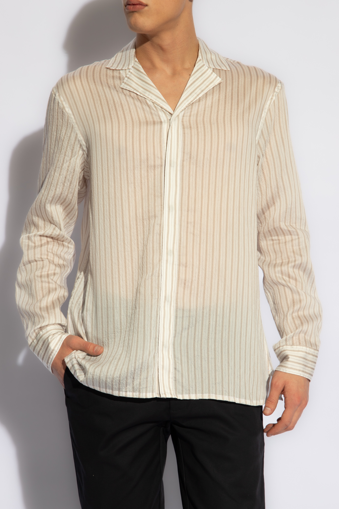 Armani striped shirt best sale